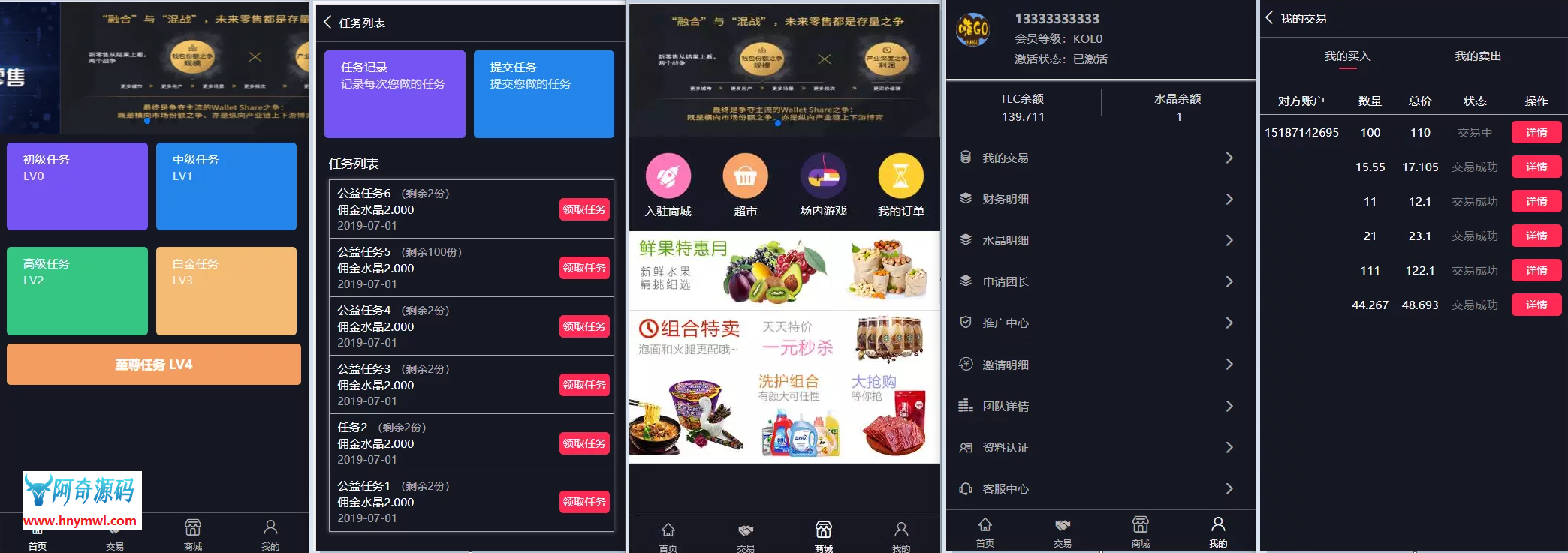 二开嗨go理财分红+商城+山寨币升值综合系统源码